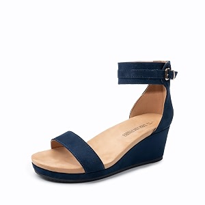 DREAM PAIRS Womens Open Toe Buckle Ankle
