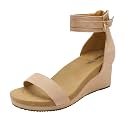 DREAM PAIRS Women39s Open Toe Buckle Ankle