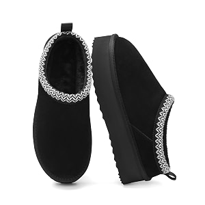 DREAM PAIRS Womens Platform Genuine Suede House