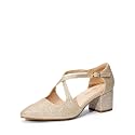 DREAM PAIRS Womens Chunky Closed Toe Comfort