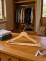 Dream Weaverz Wooden Look Plastic Cloth Hanger for Wardrobe Plastic Shirt Pack of 12 Hangers For  Shirt