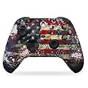DreamController Tatterred Flag Custom X-box Controller Wireless compatible with X-box One/Series X/S Proudly Customized in USA with Permanent HYDRO-DIP Printing (NOT JUST A SKIN)