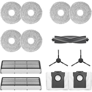 dreame accessory kit for l10s pro ultra l40 ultra ae d20 ultra robot includes 1x main brush 2x side brushes 2x dust filters 2x dust bags 6x mop pads 3 pairs