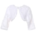 Dreamer Little Girls Long Sleeve Faux Fur Pearl Button Special Occasion Shrug
