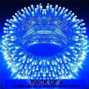 dreamica 40 leds 11 m blue steady string rice lights