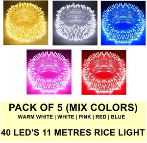 dreamica 40 leds 11 m multicolor steady string rice lights