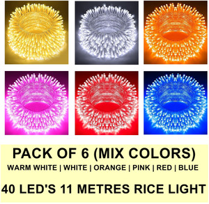 dreamica 40 leds 11 m multicolor steady string rice lights