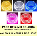 Dreamica 40 LEDs 11 m Multicolor Steady String Rice Lights