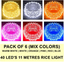 Dreamica 40 LEDs 11 m Multicolor Steady String Rice Lights