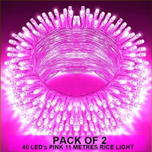 dreamica 40 leds 11 m pink steady string rice lights