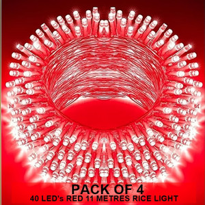 dreamica 40 leds 11 m red steady string rice lights
