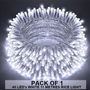 dreamica 40 leds 11 m white steady string rice lights