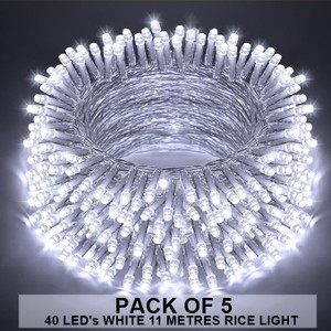 dreamica 40 leds 11 m white steady string rice lights