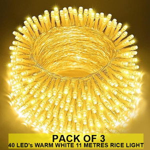 dreamica 40 leds 11 m yellow steady string rice lights
