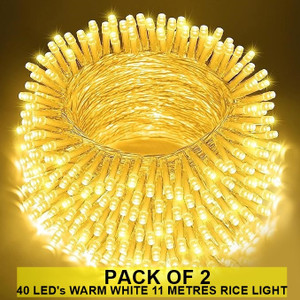 dreamica 40 leds 11 m yellow steady string rice lights