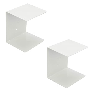 dreamkraft metal invisible wall mounted book shelfs white 2