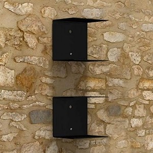 dreamkraft metal invisible wall mounted book shelfs black 2