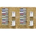 DreamKraft Metal Invisible Wall Mounted Book Shelfs (White, 4)