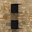 DreamKraft Metal Invisible Wall Mounted Book Shelfs (Black, 2)