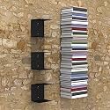 DreamKraft Metal Invisible Wall Mounted Book Shelfs (White, 3)