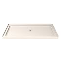 DreamLine SlimLine 34 in. D x 48 in. W x 2 3/4 in. H Center Drain Single Threshold Shower Base in Biscuit, DLT-1134480-22