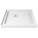 DreamLine SlimLine 42 in. D x 42 in. W x 2 3/4 in. H Double Threshold Shower Base in White, DLT-1042420