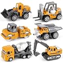 Dreamon Construction Site Vehicles Metal Plastic Excavator, Construction Vehicles Toy Car (Yellow)
