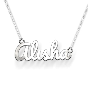 alisha cursive gold amp silver name pendant necklace best jewelry gift for girls