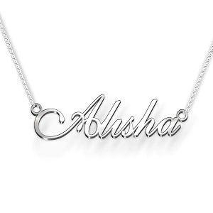 alisha cursive gold amp silver name pendant necklace best jewelry gift for girls