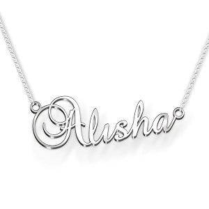 alisha cursive gold amp silver name pendant necklace best jewelry gift for girls