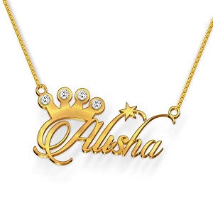 alisha cursive gold amp silver name pendant necklace best jewelry gift for girls