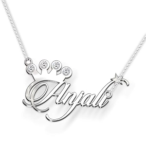 anjali cursive gold amp silver name pendant necklace best jewelry gift for girls