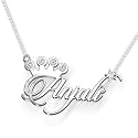 Anjali Cursive Gold &amp; Silver Name Pendant Necklace, Best Jewelry Gift for Girls.