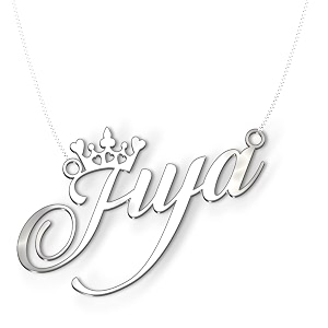 jiya cursive gold amp silver name pendant necklace best jewelry gift for girls