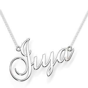 jiya cursive gold amp silver name pendant necklace best jewelry gift for girls