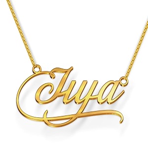 jiya cursive gold amp silver name pendant necklace best jewelry gift for girls