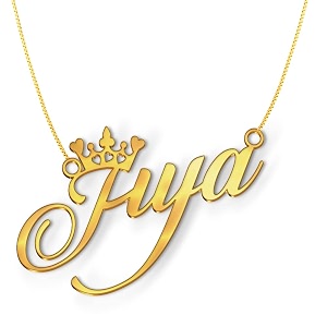 jiya cursive gold amp silver name pendant necklace best jewelry gift for girls