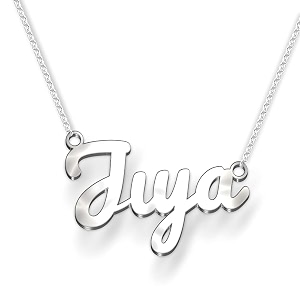 jiya cursive gold amp silver name pendant necklace best jewelry gift for girls