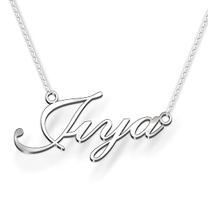 jiya cursive gold amp silver name pendant necklace best jewelry gift for girls