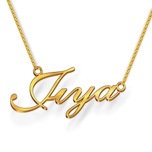 jiya cursive gold amp silver name pendant necklace best jewelry gift for girls