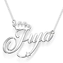 Jiya Cursive Gold &amp; Silver Name Pendant Necklace, Best Jewelry Gift for Girls.