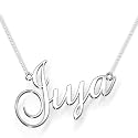 Jiya Cursive Gold &amp; Silver Name Pendant Necklace, Best Jewelry Gift for Girls.