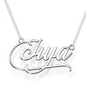 Jiya Cursive Gold &amp; Silver Name Pendant Necklace, Best Jewelry Gift for Girls.
