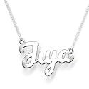 Jiya Cursive Gold &amp; Silver Name Pendant Necklace, Best Jewelry Gift for Girls.