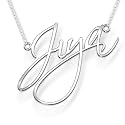 Jiya Cursive Gold & Silver Name Pendant Necklace, Best Jewelry Gift for Girls.