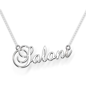 saloni cursive gold amp silver name pendant necklace best jewelry gift for girls