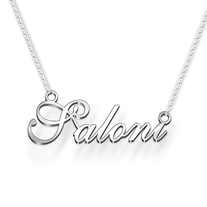 saloni cursive gold amp silver name pendant necklace best jewelry gift for girls