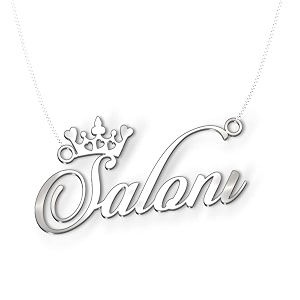 saloni cursive gold amp silver name pendant necklace best jewelry gift for girls