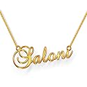 Saloni Cursive Gold &amp; Silver Name Pendant Necklace, Best Jewelry Gift for Girls.