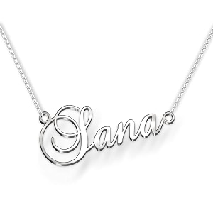 sana cursive gold amp silver name pendant necklace best jewelry gift for girls